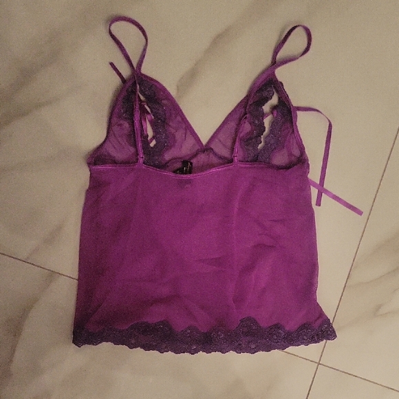 Victoria's Secret Purple Lace Trim Camisole - Picture 3 of 3